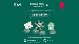 Tapahtuman Asuntomyymälän Riihimäki-päivä & Taiteiden yö 2026 kuva