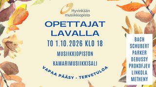 Tapahtuman Opettajat lavalla kuva