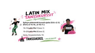 Tapahtuman Latin Mix -tanssikurssit (9 krt), aloitus 23.9. kuva