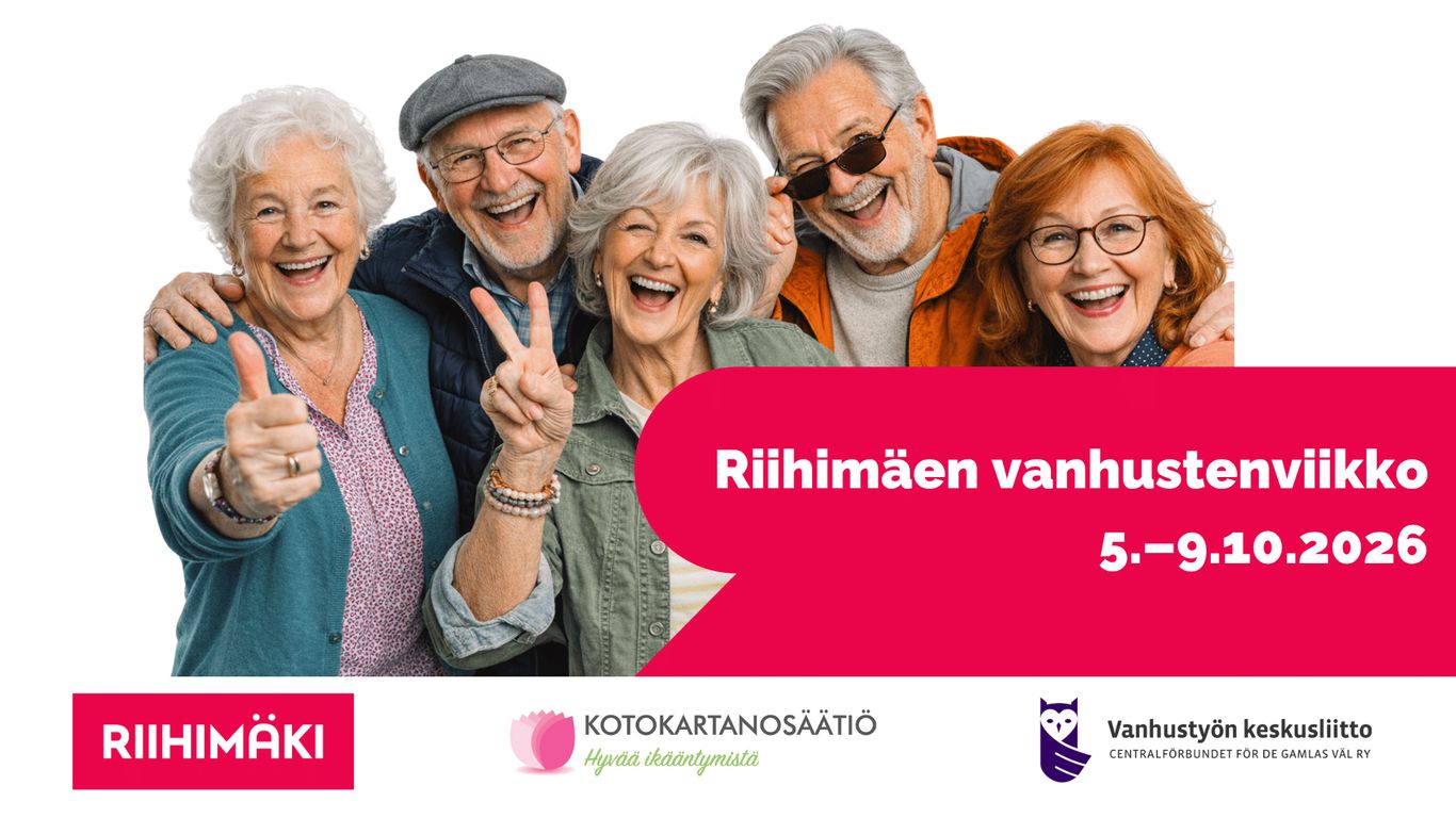 Riihimäen vanhustenviikko, tiistain 6. lokakuuta ohjelma