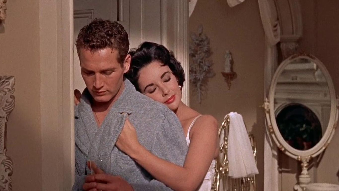 Brick (Paul Newman) seisoo huoneessa ja hänen vaim