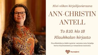 Tapahtuman Kivi-viikon kirjailijavieraana Ann-Christin Antell kuva