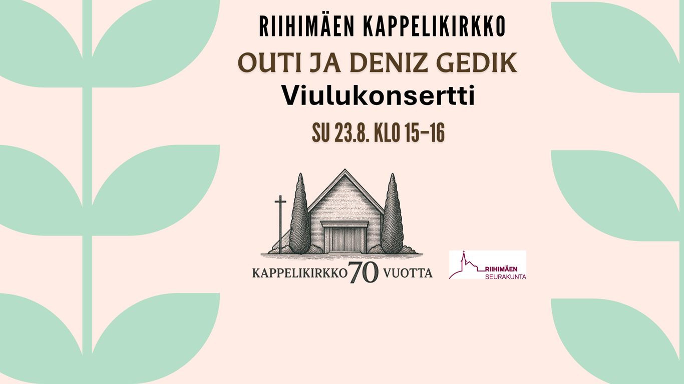 Viulukonsertti Kappelikirkossa, Outi ja Deniz Gedik