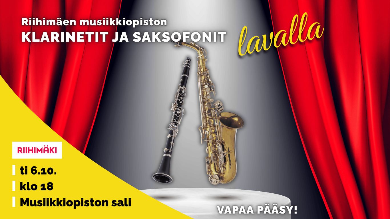 Klarinetit ja saksofonit lavalla