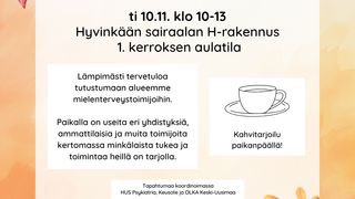 Tapahtuman Mielenterveystoimijat tutuksi- tapahtuma kuva